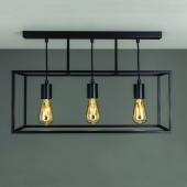 indusztrial loft csillar fekete harom izzos ebedlo etkezo nappali modern vintage antikolt rez vilagitas lampa fuggesztek haloszoba lakas felujitas design moretti luce.jpg